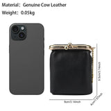 Royal Bagger Mini Portable Lipstick Holder for Women Genuine Cow Leather Key Storage Pouch Cosmetic Makeup Bag & Coin Purse 1486