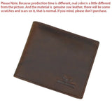 Royal Bagger RFID Blocking Short Wallets for Men Crazy Horse Leather Cowhide Large Capacity Bifold Male Wallet Vintage Purse1467